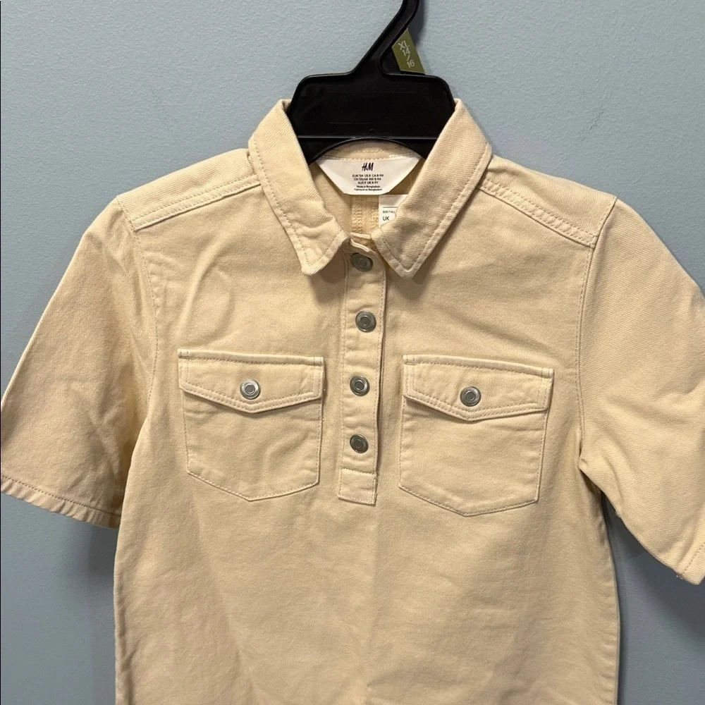H&M Kids Cream Short Sleeve Dress